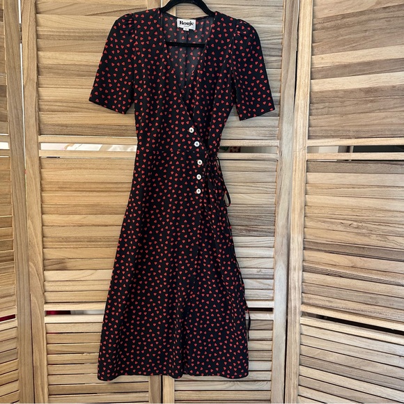 Rouje Paris Gabin Dress in Heart Print size 34/XS - Picture 2 of 8